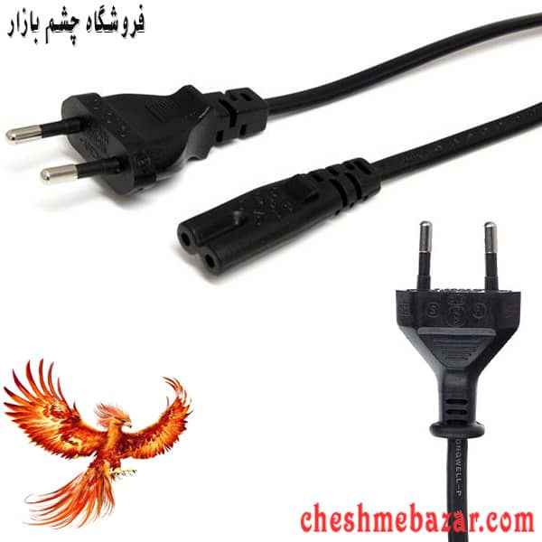 کابل برق دو پین کما کیور شرکت D-NET به طول 1.5 متر